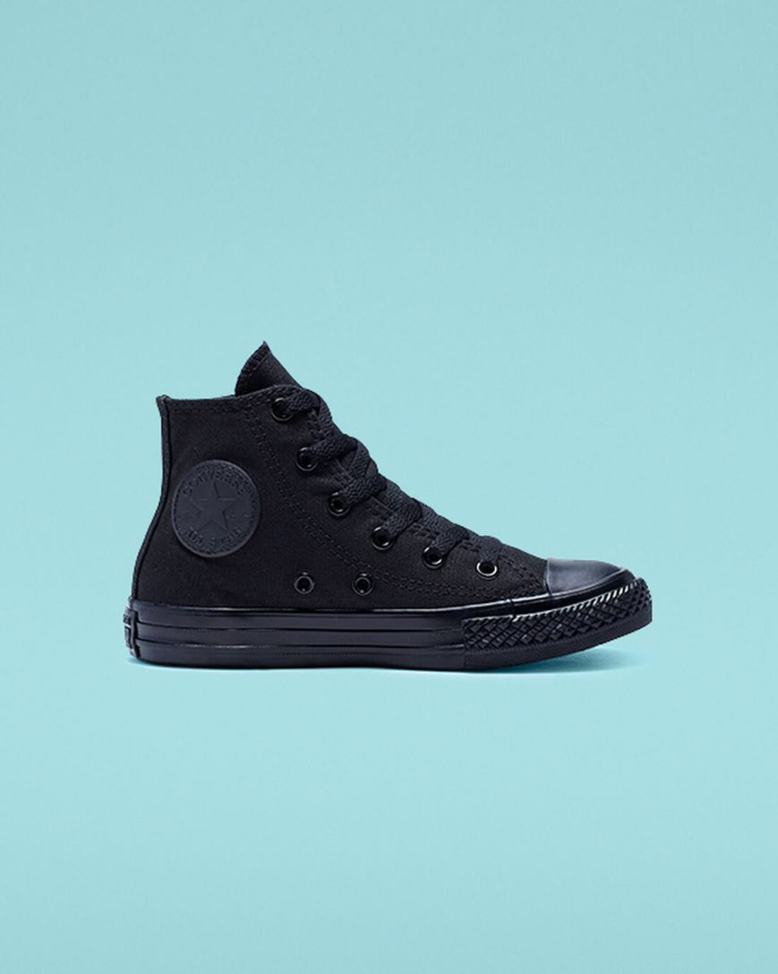 Tenis Converse Chuck Taylor All Star Classicos Cano Alto Menino Pretas | PT K04T53P